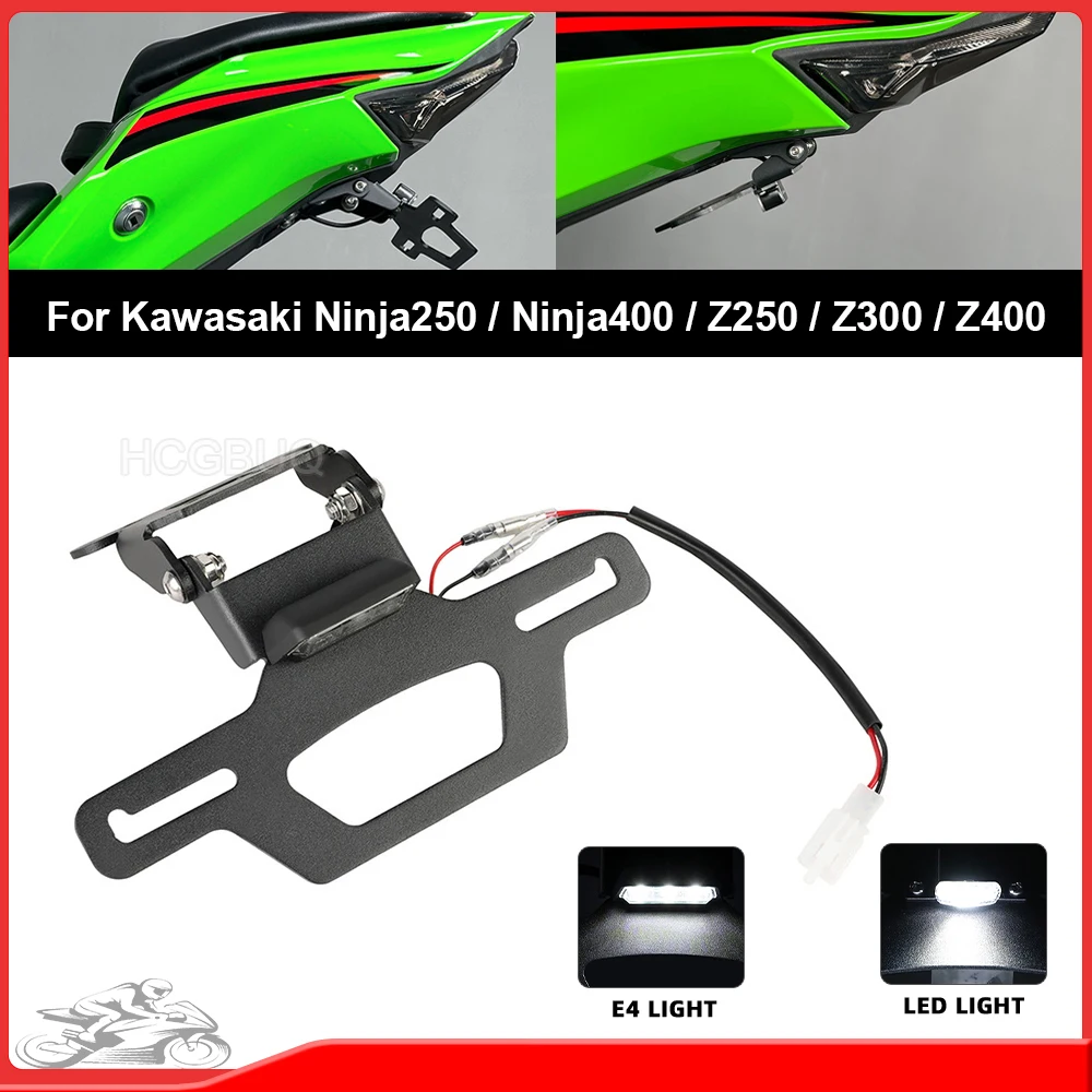 

Для KAWASAKI NINJA 250 400 2018-2024 задний хвост аккуратное крыло Eliminator держатель номерного знака для Kawasaki Z250 Z300 Z400 2019-2024