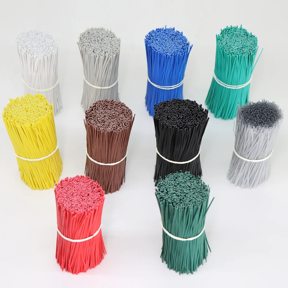 Bridas para cables de jardín de 10 colores, 100 Uds., bridas de alambre de hierro oblato reutilizables para plantas de flores, vides trepadoras,