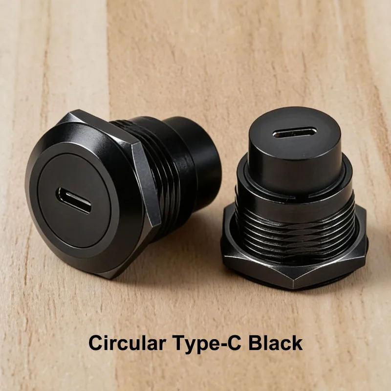 1PC Panel Mount Connector D-Type Circular Metal Module USB2.0/3.0 Type-C HD Video Port CAT6 RJ45 Jack Socket Electronic Adapter view 3