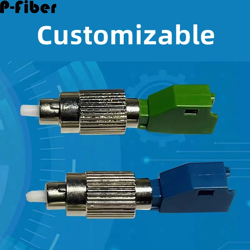 Adaptador de fibra Lc-fc, fêmea e macho, 2pcs, lc para fc, modo único, multi-modo, personalização do acoplador de fibra