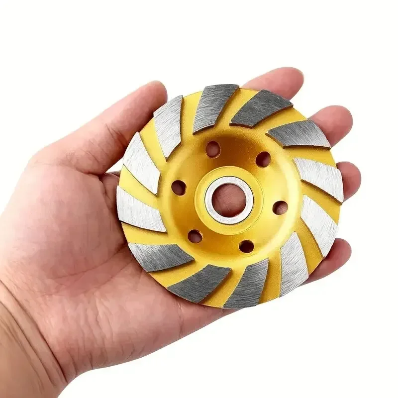 4 Inch Turbo Diamond Grinding Cup Wheel 12 Seg Heavy Duty for Angle Grinder Concrete Polisher Tool for Masonry