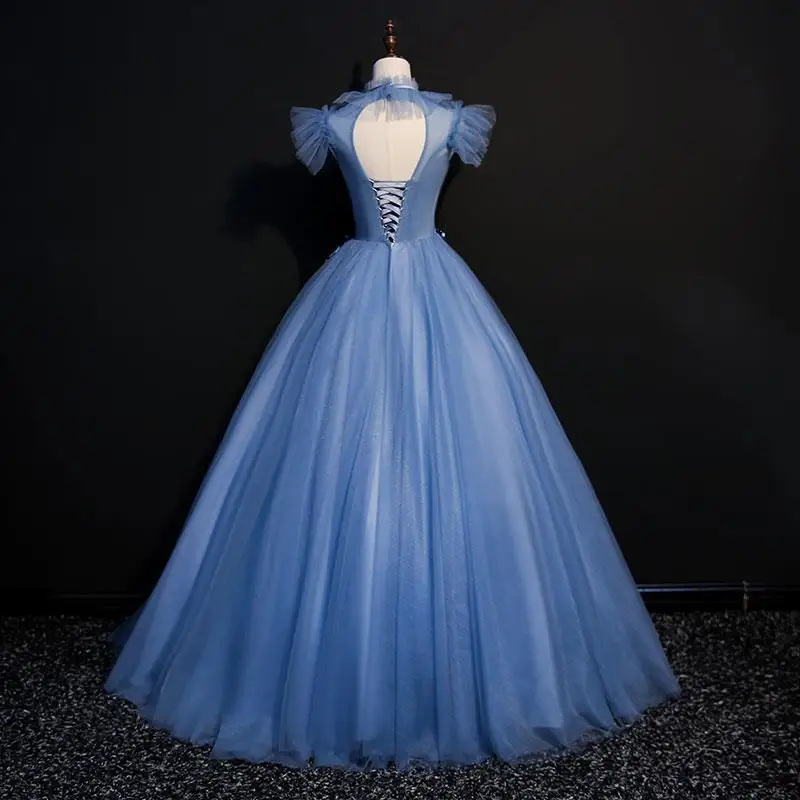 Customized Ball Gown Evening Dresses Tulle Appliques Prom Birthday Party Gowns Formal Occasion Vestido De Noche Abenkleider