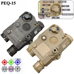 Tactical IR Fill Flashlight Red Green Dot PEQ15 Laser Airsoft Strobe White LED Hunting Weapon Light Switch Fixed Mount M300 M600