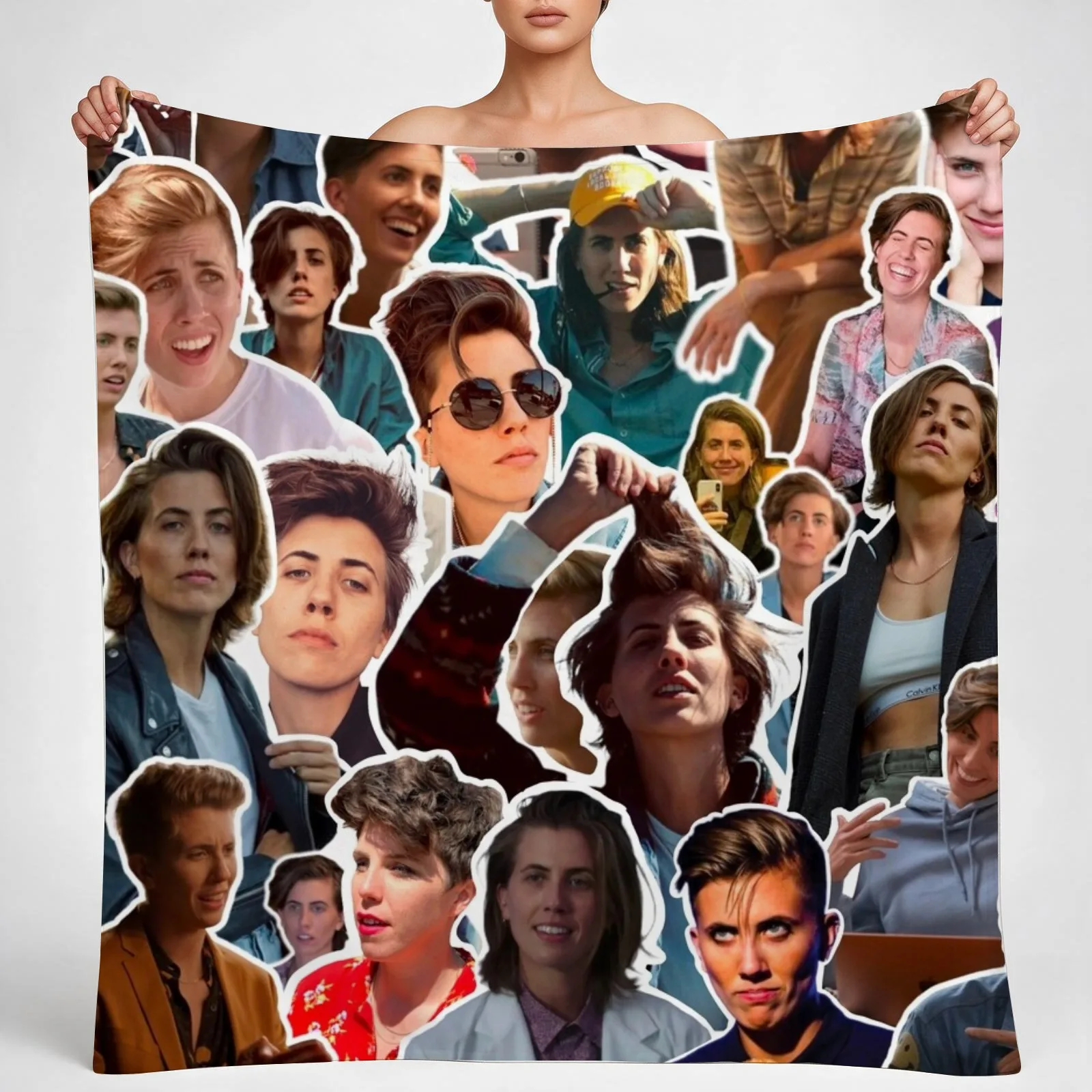 E.R. Fightmaster Collage, ER Fightmaster,E R Fightmaster Throw Blanket couch cozy soft plush fuzzy picnic outdoor blanket