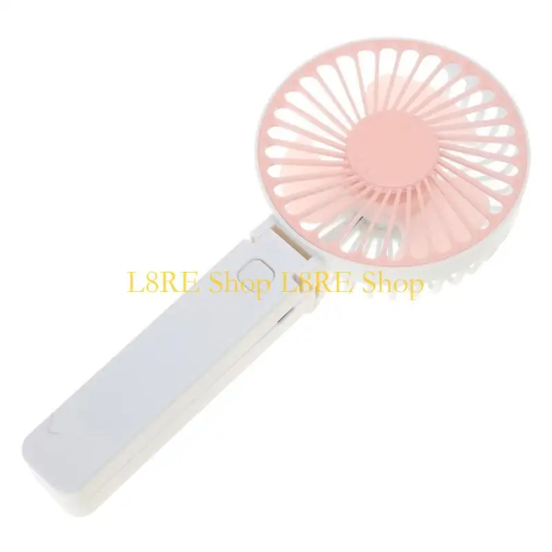 L8RE Handheld Fan Składany wentylator ładowany wentylator mały wentylator kieszonkowy z 3 prędkością wentylator USB do biura na