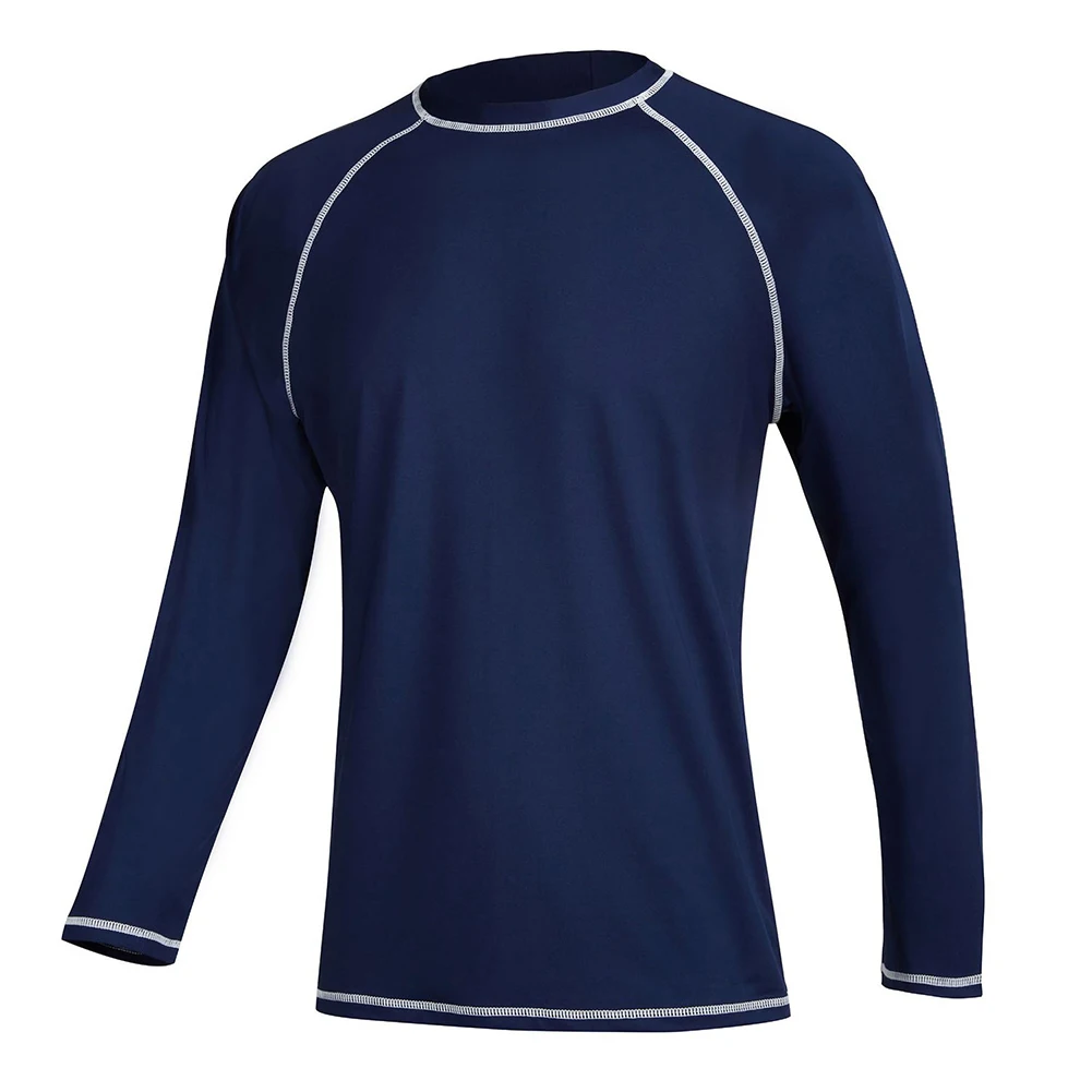 Men's Long Sleeve Swim Shirts Rashguard UPF 50+ UV Sun Protection Shirt Athletic Workout Running Hiking T-Shirt Swimwear