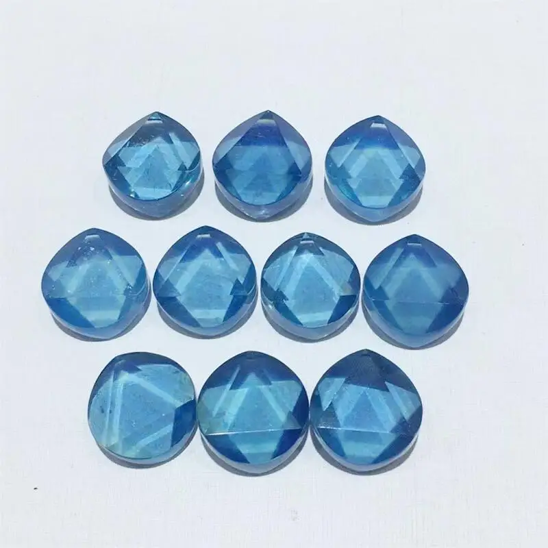 Natural Aquamarine Hexagram Pendant Crystal Healing DIY Necklace Fashion Classic Women Jewelry Accessories Gift 1pcs 16-17mm