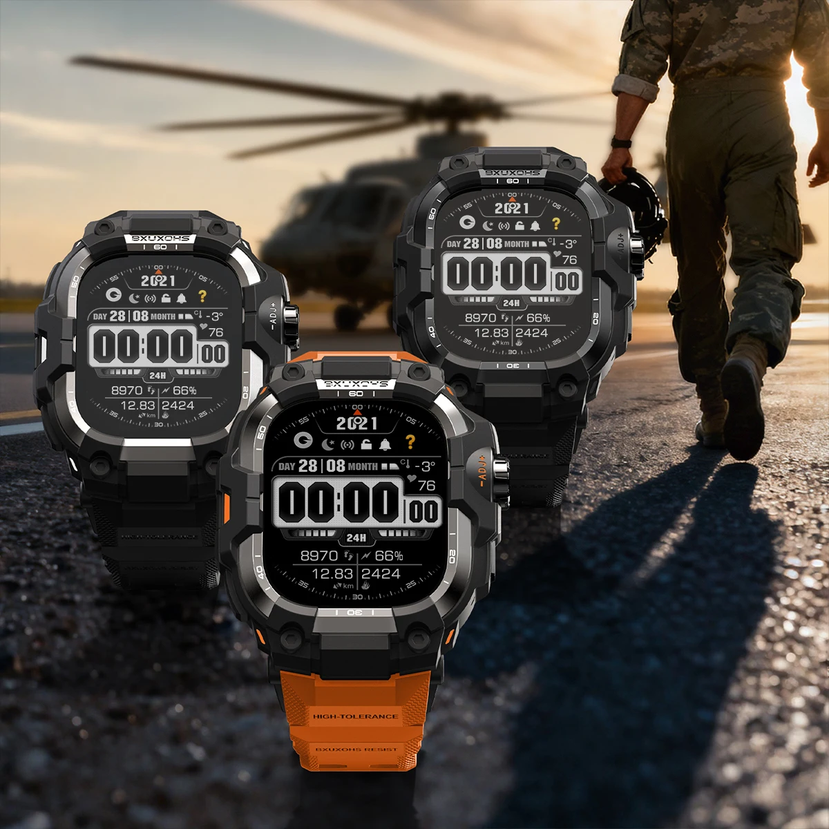 Panzerstil-Gehäuse+Armband für Apple Watch Ultra 3 2 49mm TPU Metall-Abdeckung Taktisches Band für Series 11 10 9 8 7 SE Ersatz-Kit – Detail 5