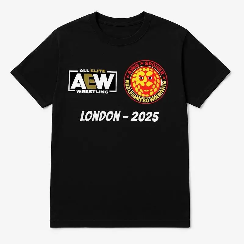 AEW All Elite Wrestling X NJPW Forbidden Door London 2025 T-Shirt (MEDIUM)