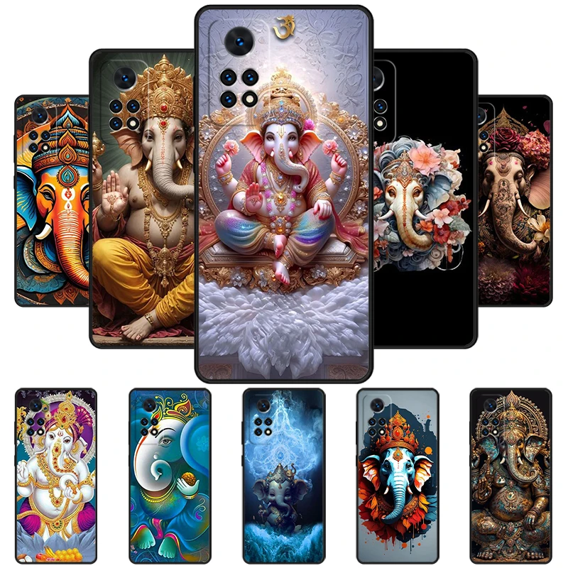 Ganesh Elephant God Phone Case For Redmi Note 11 EPro 11S 10T 9S Promax 8 Pro Xiaomi Mi 11 12X 12S Ultra Cover