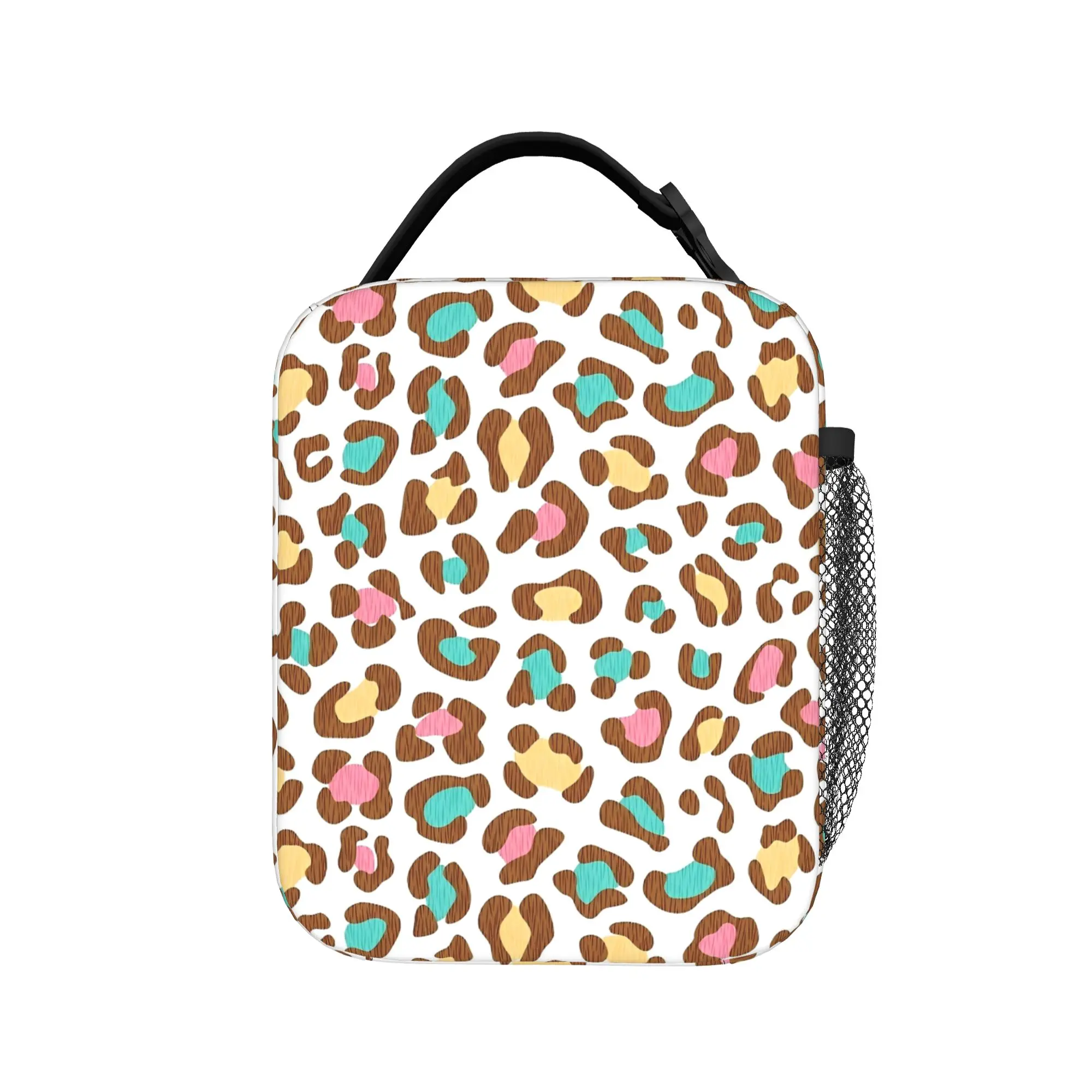 Leopard Ice Cream Thermal Insulated Lunch Bag for Office  Portable Food Bag Cooler Thermal Lunch Boxes