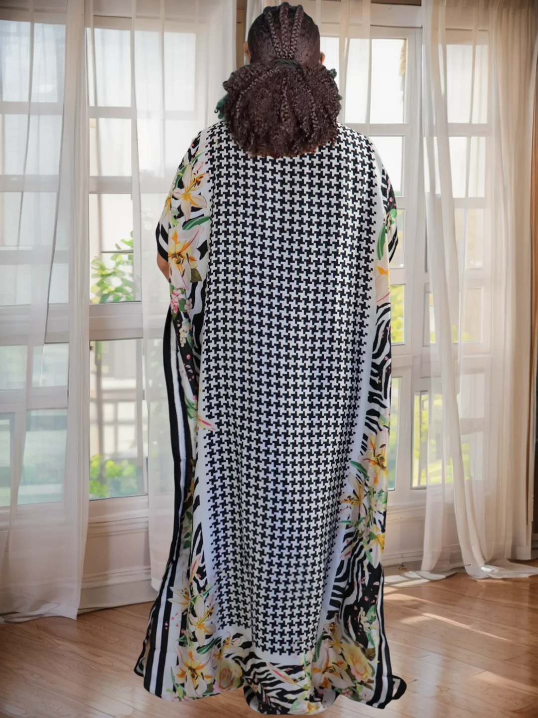 Vestido casual con estampado Dashiki para mujer - Vestido holgado con estampado étnico africano