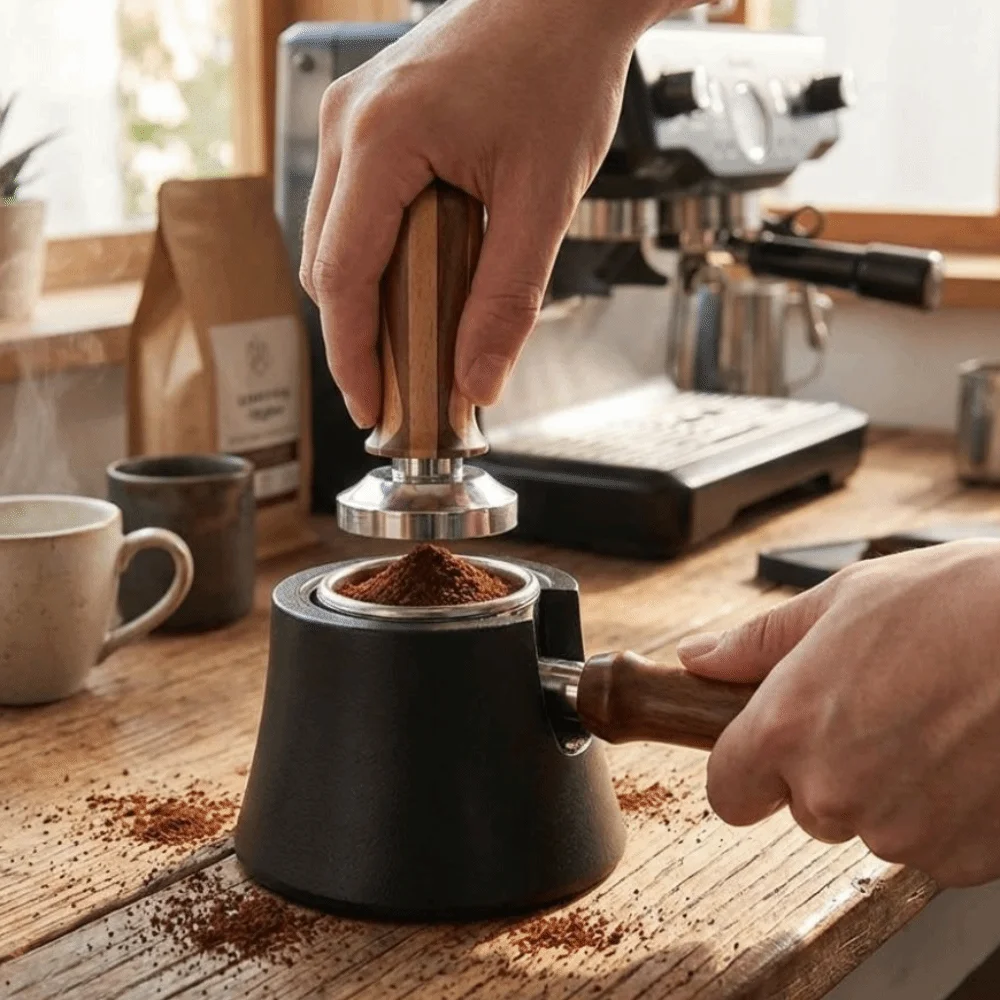 51/53/58 MM Coffee Tamper Holder Height Adjustable Card Slot Espresso Handle Holder Universal Anti-slip Base Coffee Rest Holder