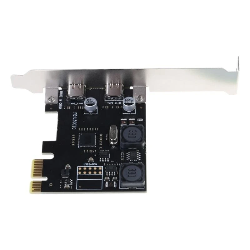 Q5WA Double USB3.1 Typ C zu PCIe -Erweiterungskarte für Desktop Hochgeschwindigkeitstransfer