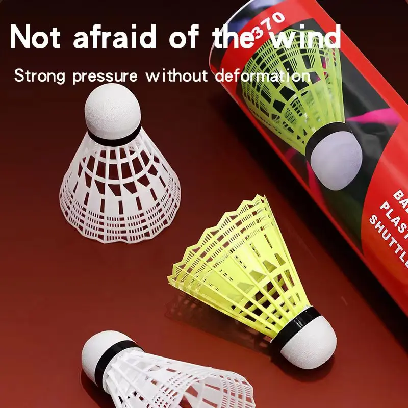 6/12PCS/Bag Dunson Brand Portable Badminton Out Products Sport Training Plastic Shuttlecock Supplies Durable Medium Speed