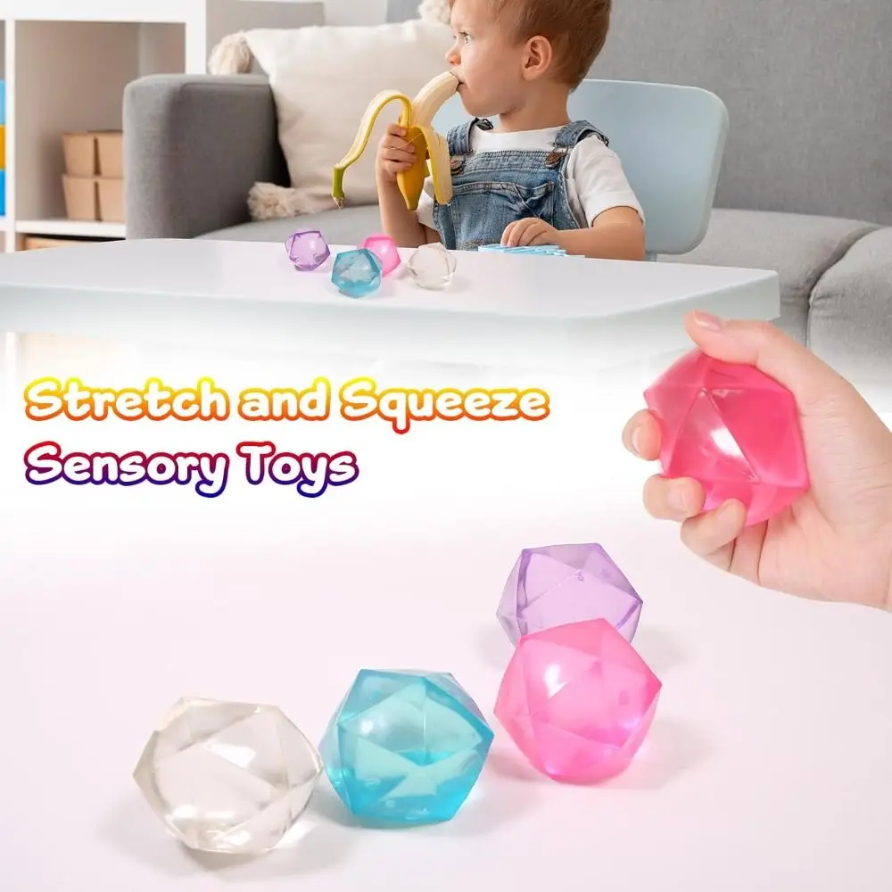 Relax Anxiety Stress Cube Ice Cube Balls Fidget Tension Hand Exercise Stress Balls Random Color Relive Stress Sensory Fidget Toy