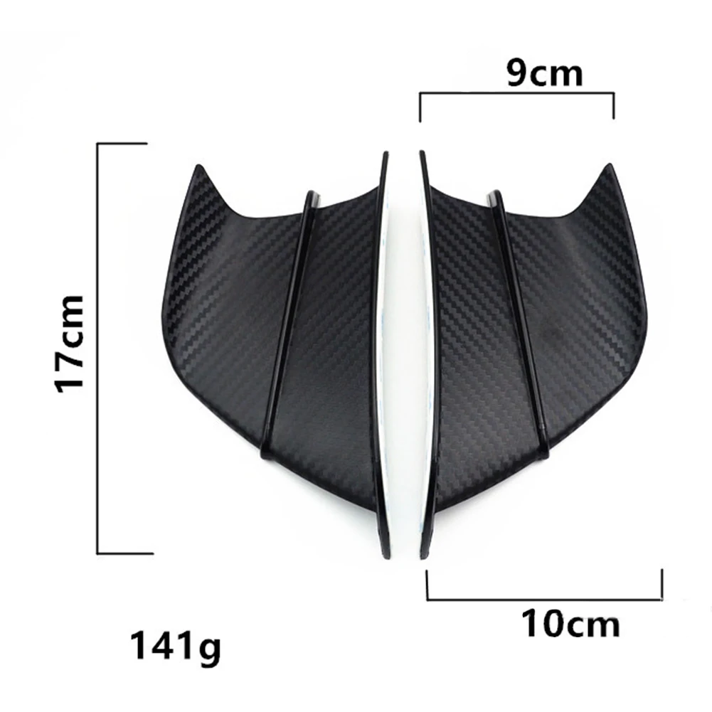 Air Deflector Side Winglets Simple Design About 140G Accessories Easy To Install Glossy Carbon Fiber Replacement