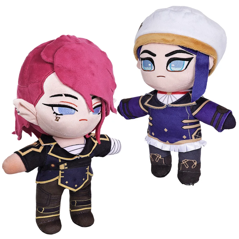 Fantasia 27 cm Carino Caitlyn Mascotte Peluche Gioco LoL Cosplay Figurine Puntelli Donna Uomo Regali Halloween Carnevale Party Decor