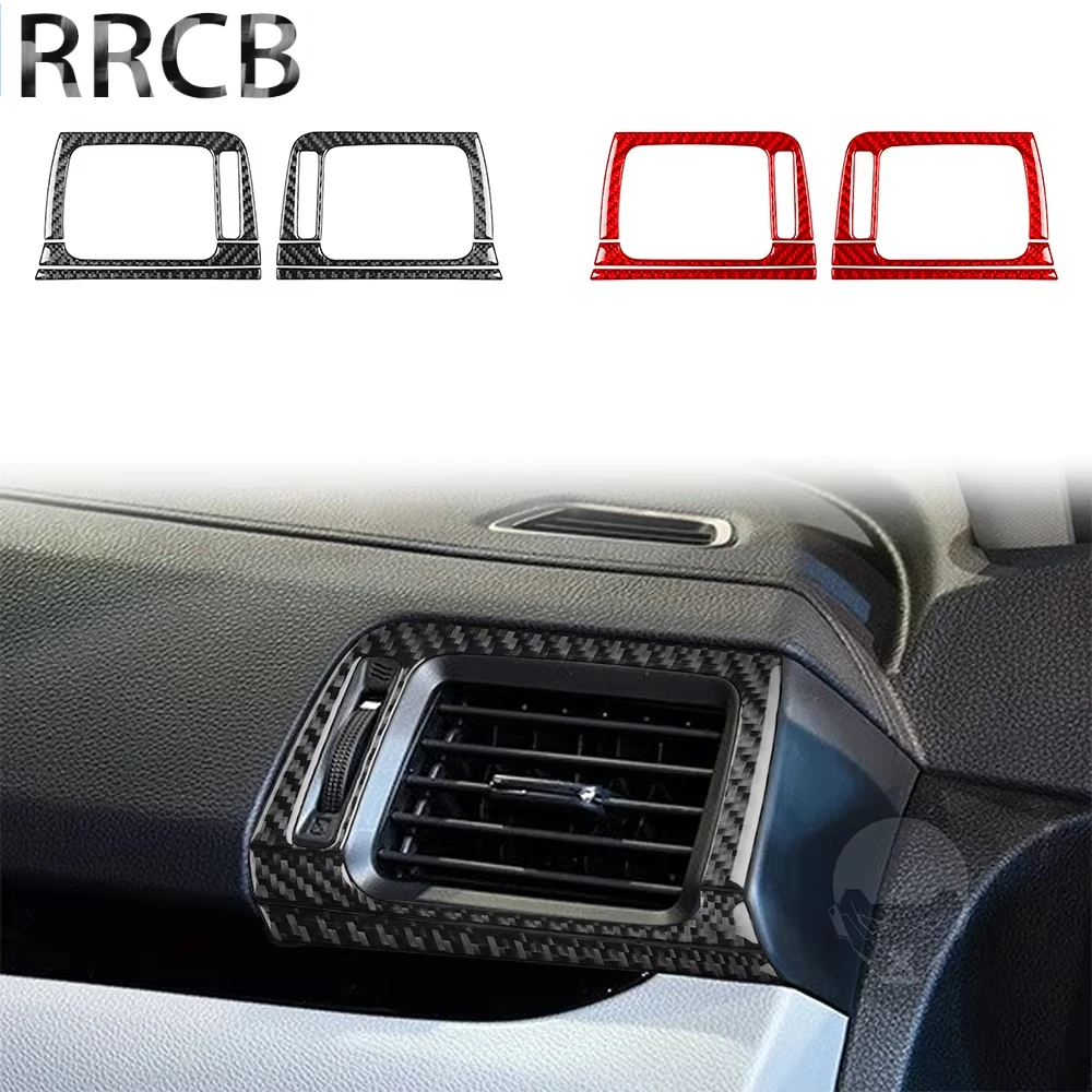 

For Honda Pilot 2016-22 Real Carbon Fiber Central Control Panel Dashboard Both Side Air Outlet Sticker Car Accessories Interior