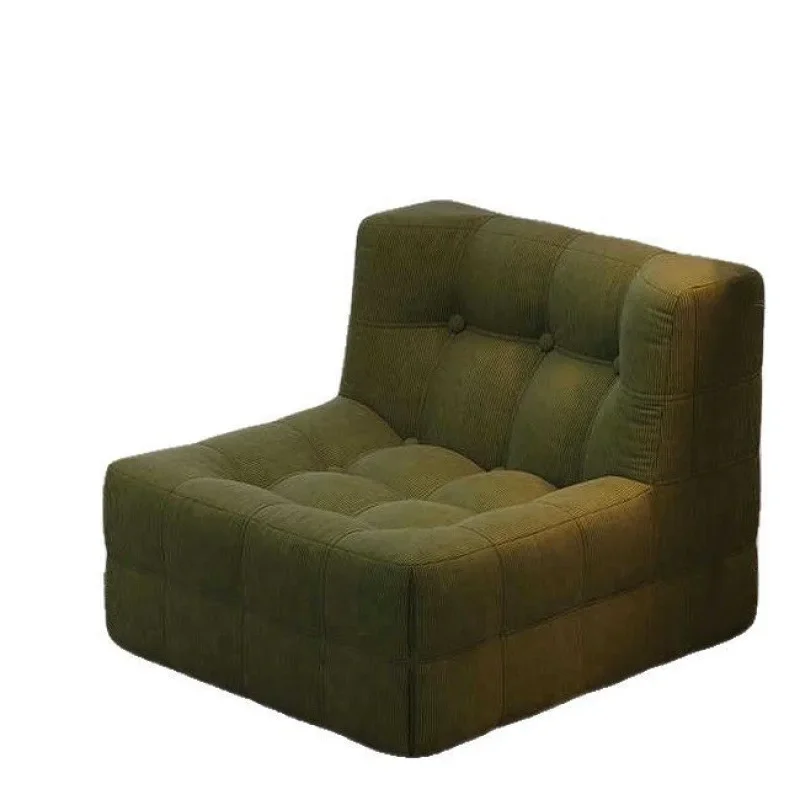 Compression sofa caterpillar lazy sofa retro square Nordic leisure living room bedroom single sofa