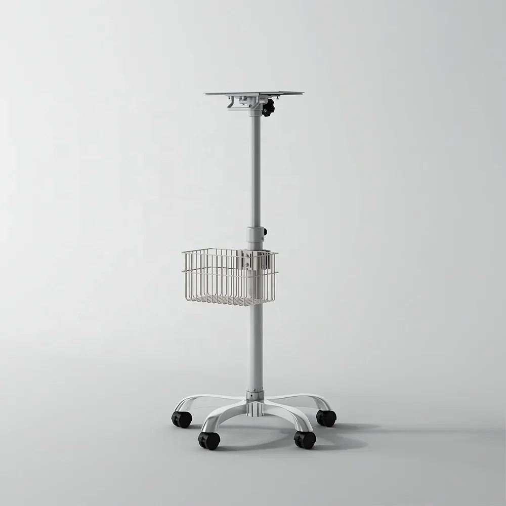New arrival  Cheap Stainless Steel Medical Instrument Tablet  monitors Trolley cart With Baskets For Hospital Clinic ICU