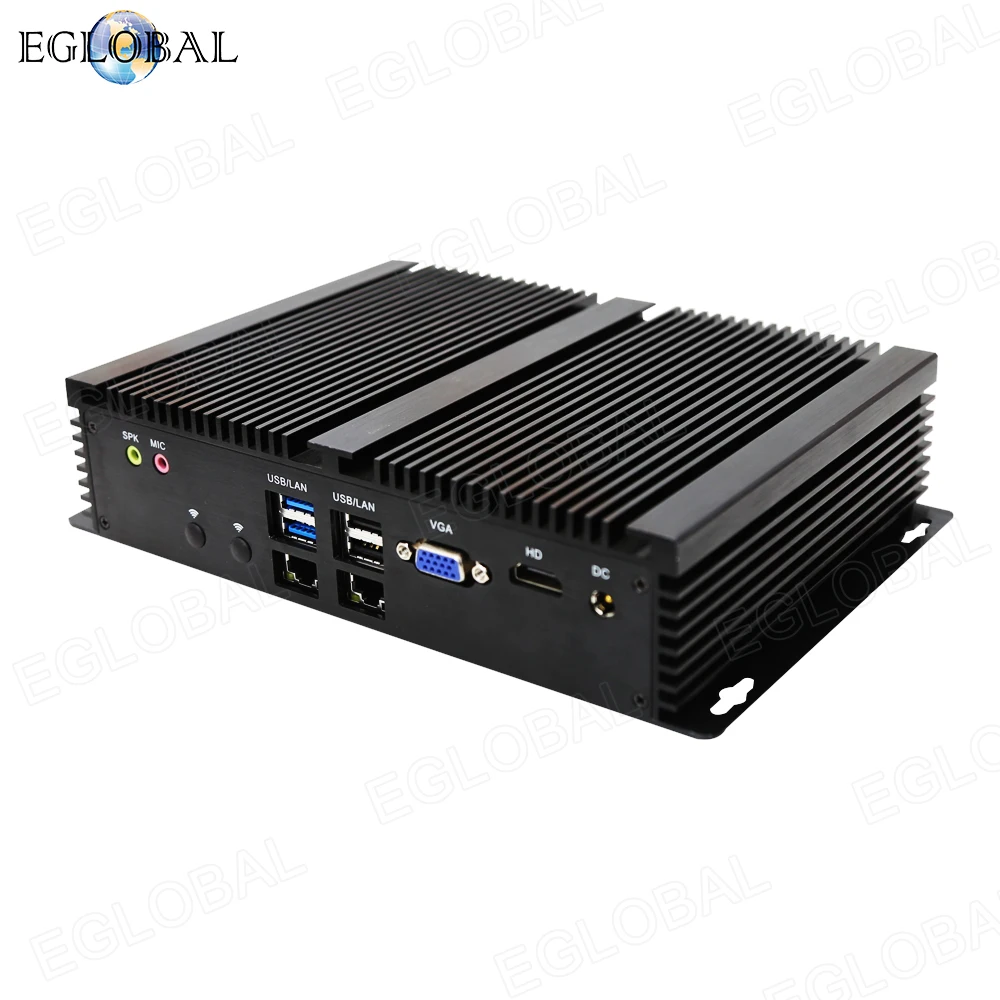 EGLOBAL 인텔 10 세대 팬리스 미니 PC 코어 i7-10510U, 32G RAM 512G SSD 산업용 컴퓨터, 6x RS232 COM 듀얼 RJ45 LAN 윈도우 11