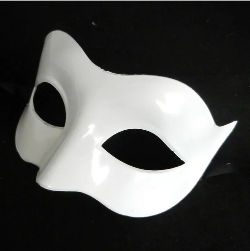 Demi-masque renard Sexy d'halloween, noir et blanc, accessoires pour le visage, spectacles de danse, déguisement de Festival, noël, mariage
