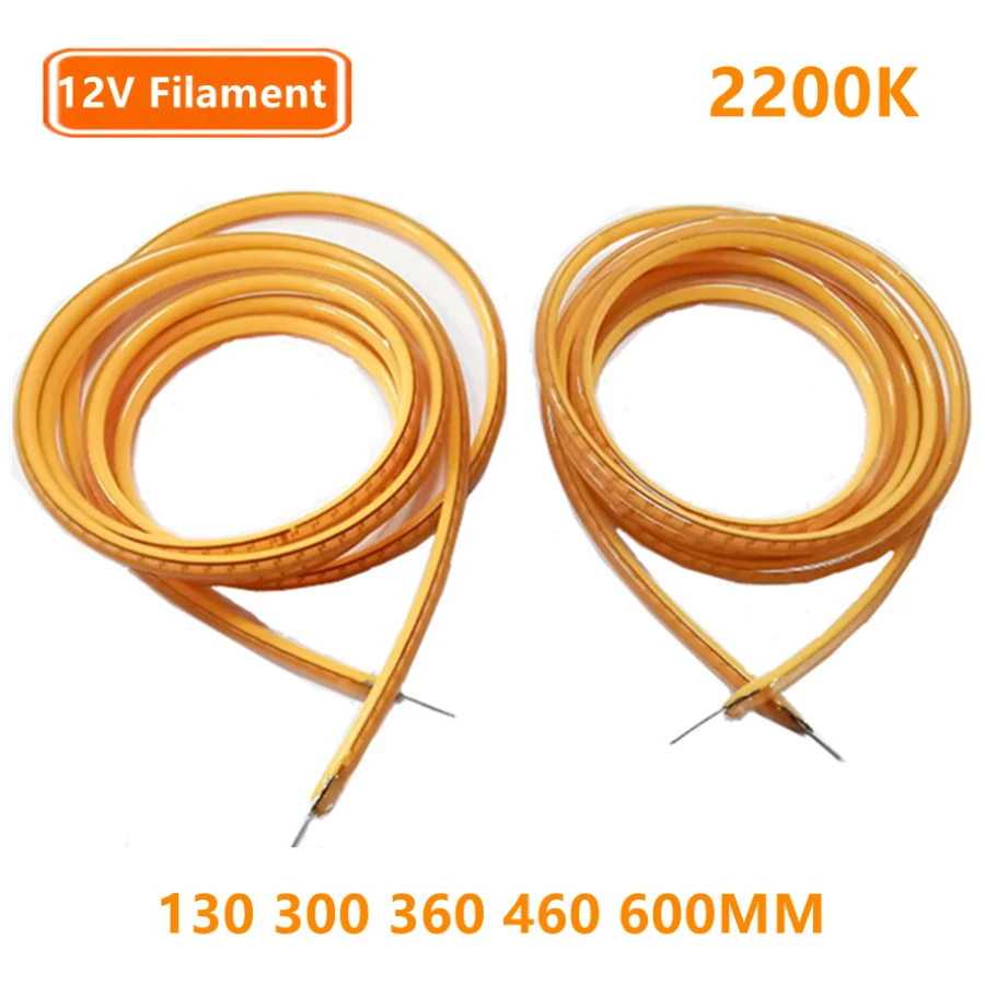 12V 2200K OverlengthLED Flexible Warm Ultra Slim Filament Spiral Bulb Filament Retro Edison Bulb Parts Light Strip Decoration