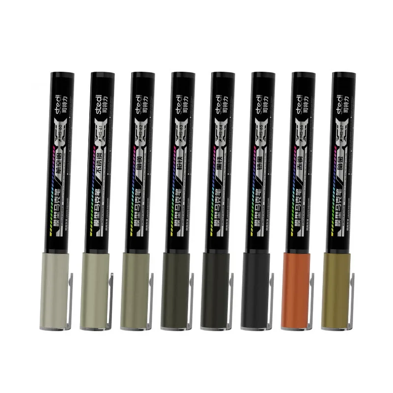 علامات ألوان مطلية بالكهرباء من Stedi لأقلام تلوين طلاء النايلون Gundam GK #5