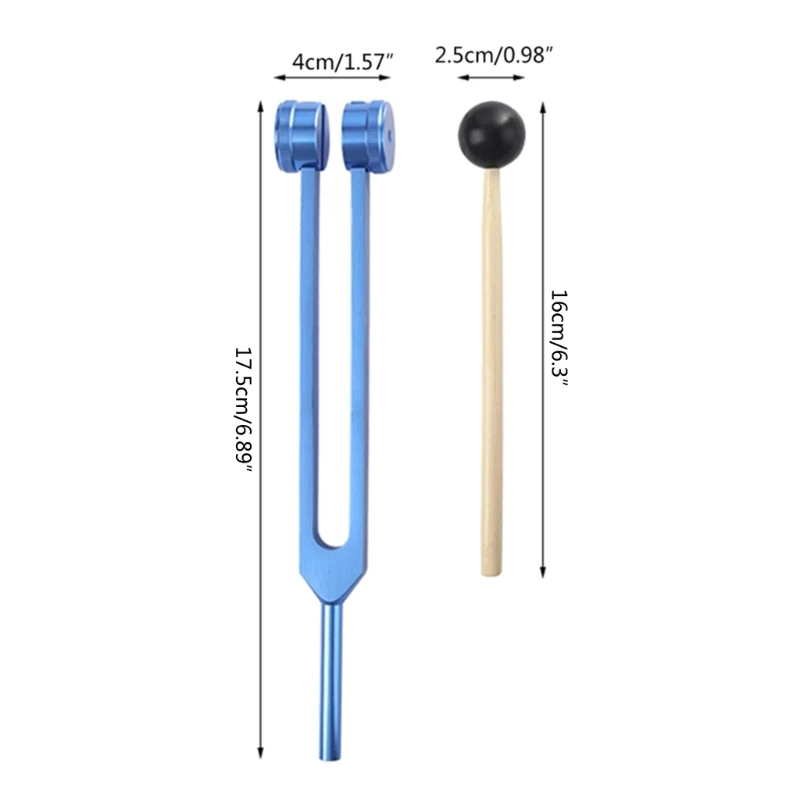 Tuning Fork 256 Hz Tuning Fork Weights Clinical Grade Nerve/Sensory with Hammer