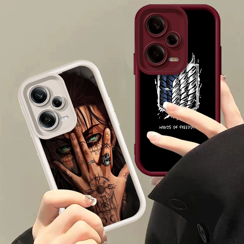 Anime Attack On Titan Cute Eye Ladder per Xiaomi Redmi Note 13 12 12C 11 11S 10 10C 10A 9C 9A Pro 5G TPU Phone Case