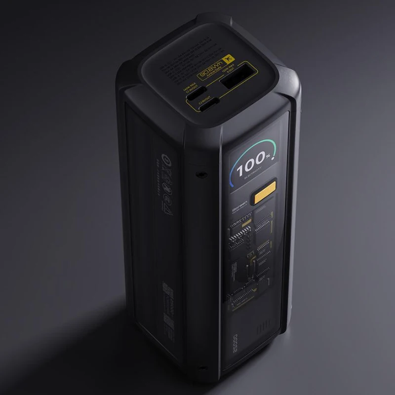 باور بانك Xiaomi 25000 P03MI 212W MAX 3-Port Output TFT Screen 140W USB C لأجهزة Macbook Pro 16 iPhone 15 Xiaomi 14 Pro