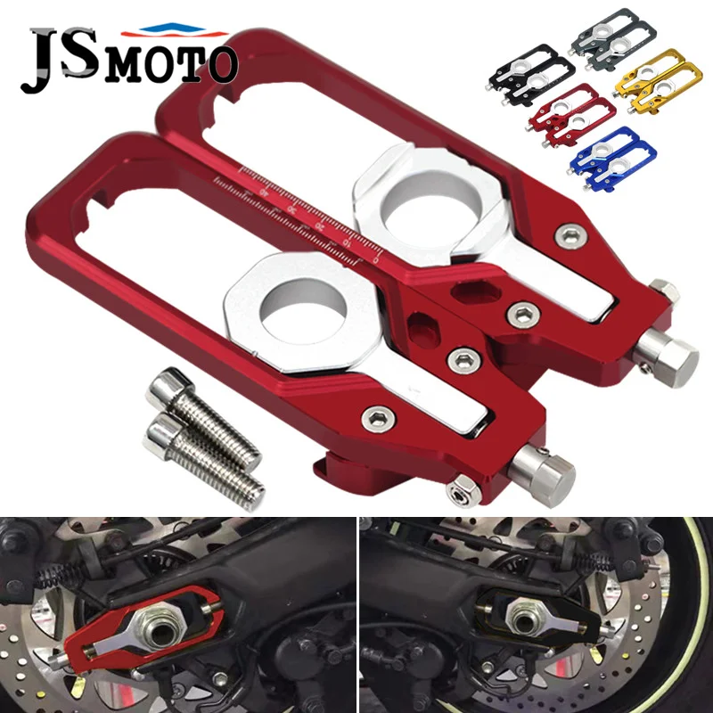 

Motorcycle CNC Rear Axle Chain Adjuster Tensioners with Spool Accessories For BMW S1000R S1000RR S 1000 R RR S 1000R 1000RR HP4