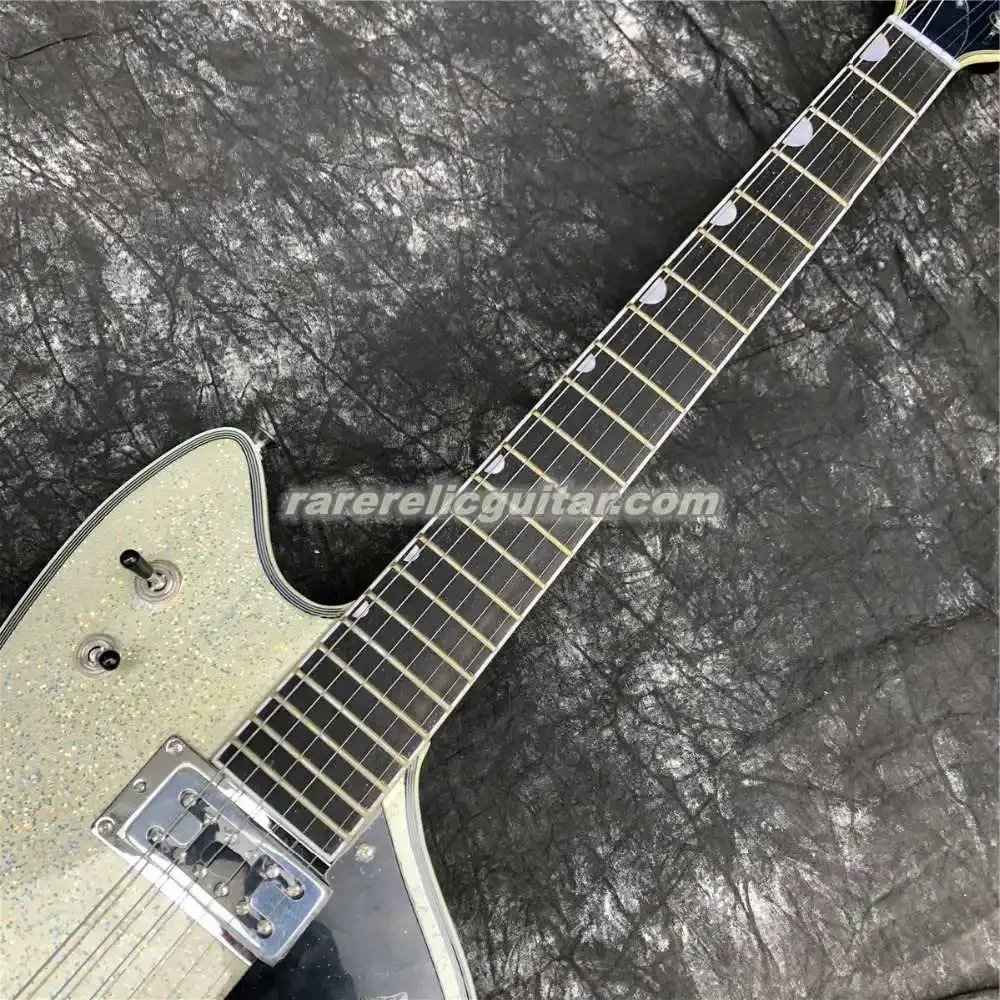 In Stock Billy Bo Jupiter Metallic Big Sparkle Electric Guitar Bigs Tremolo Tailpiece  Dark Fingerboard Thumbnail Inlay