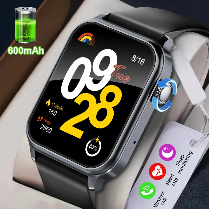 

2025 For Android ios New 1.83” HD Smart Watch For Men Women 600mAh Battery Bluetooth Call Sports Health Monitor Men Smartwatch