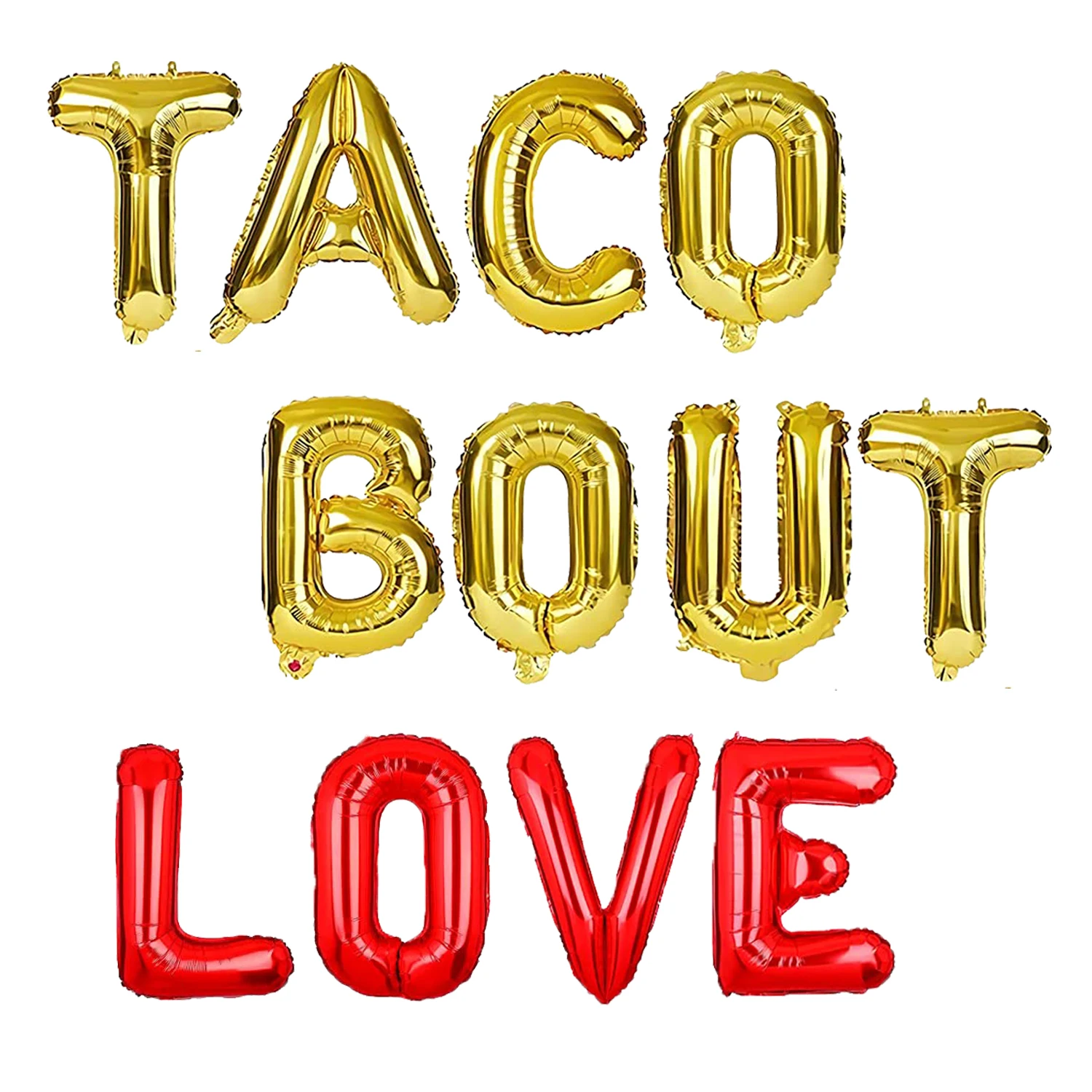 Mexican TACO BOUT LOVE Foil Balloons Bridal Shower Decorations Kit Cactus Foil Balloon Fiesta Bachelorette Hen Party Supplies