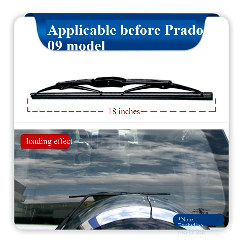 ممسحة نافذة خلفية خاصة مناسبة لسيارة Toyota Highlander، Previa، RAV4، Yaris L، Zhixuan، Prado، وLand Cruiser.
