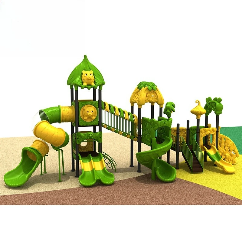 2025 neue Cartoon-Tier-Spielplatz im Freien, Outdoor-Rutsche, Kombination aus Kinderrutsche