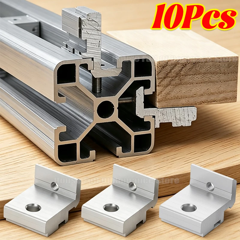 5/10pcs 2020 4040 Aluminum Alloy Profile Fixing Parts Side Panel Corner Bracket Support Fixture DIY Furniture Hardware Brackets