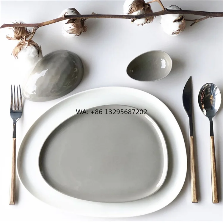 

Несколько размеров, уникальная фарфоровая ресторанная тарелка неправильной формы для ужина