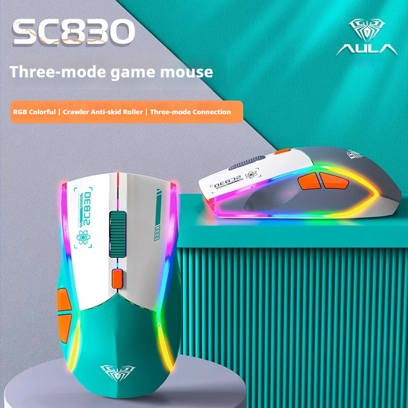 Sc830 Mouses Wireless Bluetooth Three Connection Modes Esports Game Macro Programming Button Cf Pubg Laptop Office Game Mouse