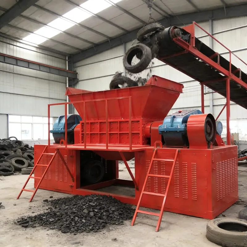 Auto-reverse Double Shaft Shredder Customized for High-safety Tire Shredding with Stable Torque and Low Noise,suitable for Metal