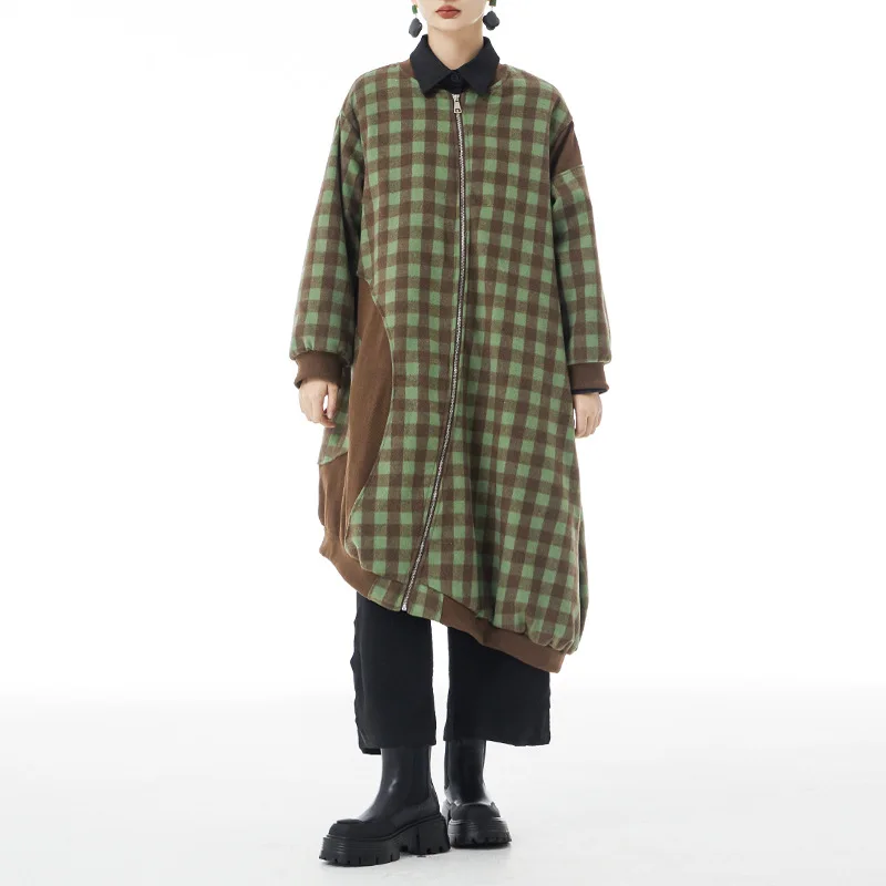 

SuperAen Fashion Women's Middle East Robe Denim Splicing Jacket Long Coat