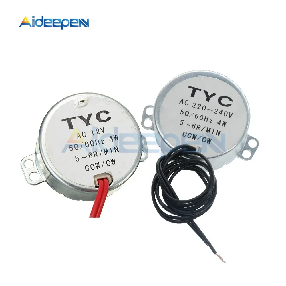 AC 12V AC 100-127V 220-240V 50/60Hz Synchronous Motor 1.4RPM-60RPM Robust Torque 4W TYC-50
