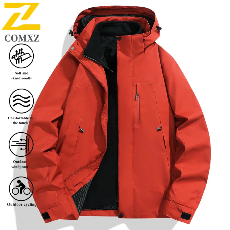 EiAO سترة الجبل نمط 3 في 1 زوجين مجموعة انفصال الصوف مقاوم للماء يندبروف معطف في الهواء الطلق للتخييم الصيد 2025 #1