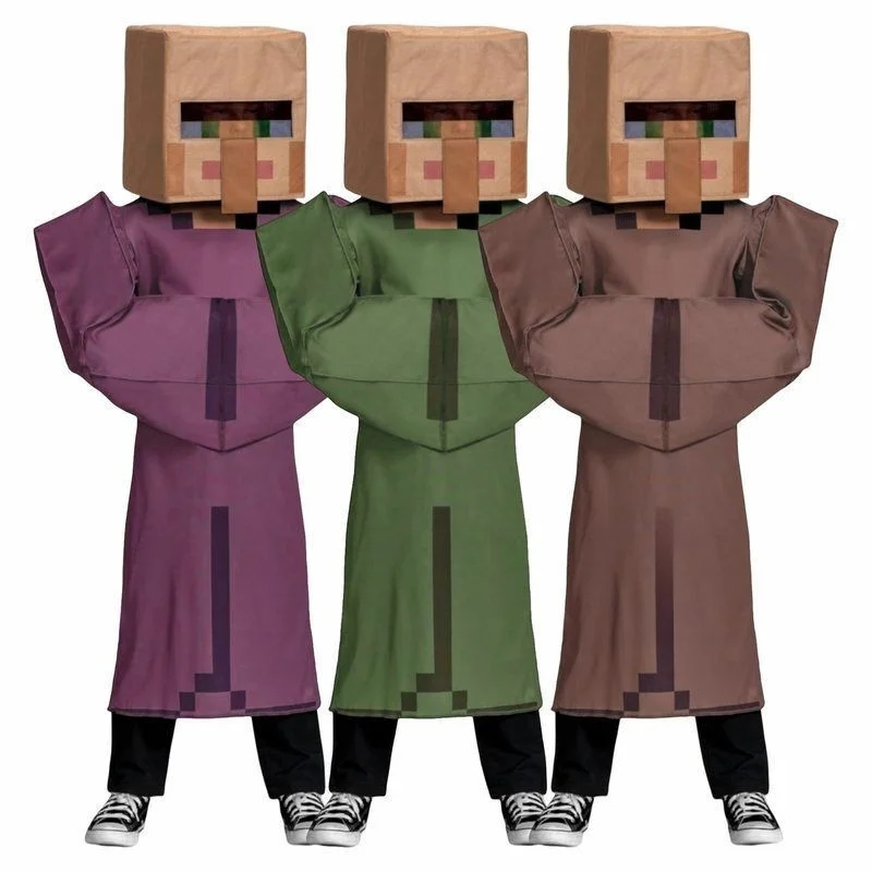 Disfraz de Aldeano de World of Warcraft para Halloween, Divertido Disfraz Infantil para Cosplay, Ropa para Actuaciones en Escenario, Traje Tradicional
