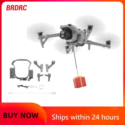 BRDRC Airdrop System para DJI Air 3/Air 3S Lançador de liberação rápida para pesca, presentes de casamento, acessórios de resgate de drone