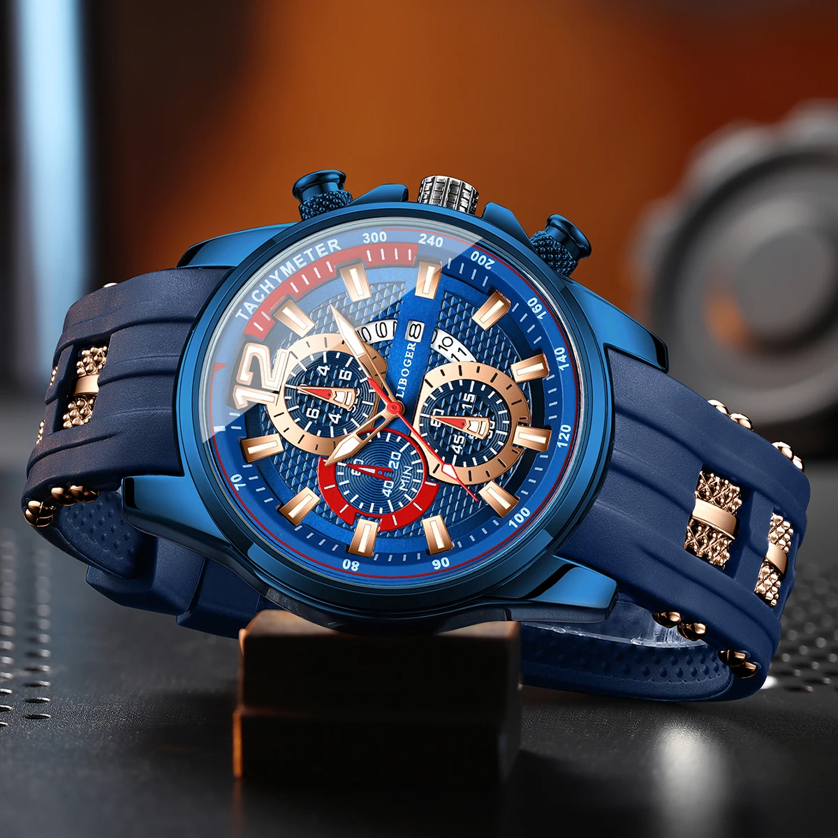 أزياء العربية الهاتفي الرجال الساعات عارضة سيليكون حزام رجل الساعات الرياضية التقويم كوارتز ساعة اليد Reloj Hombre (بدون صندوق) #5