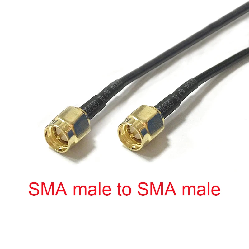 10pcs SMA Male to SMA Male Plug Straight RF Coax Cable Pigtail Adapter RG174 30cm Wholesale