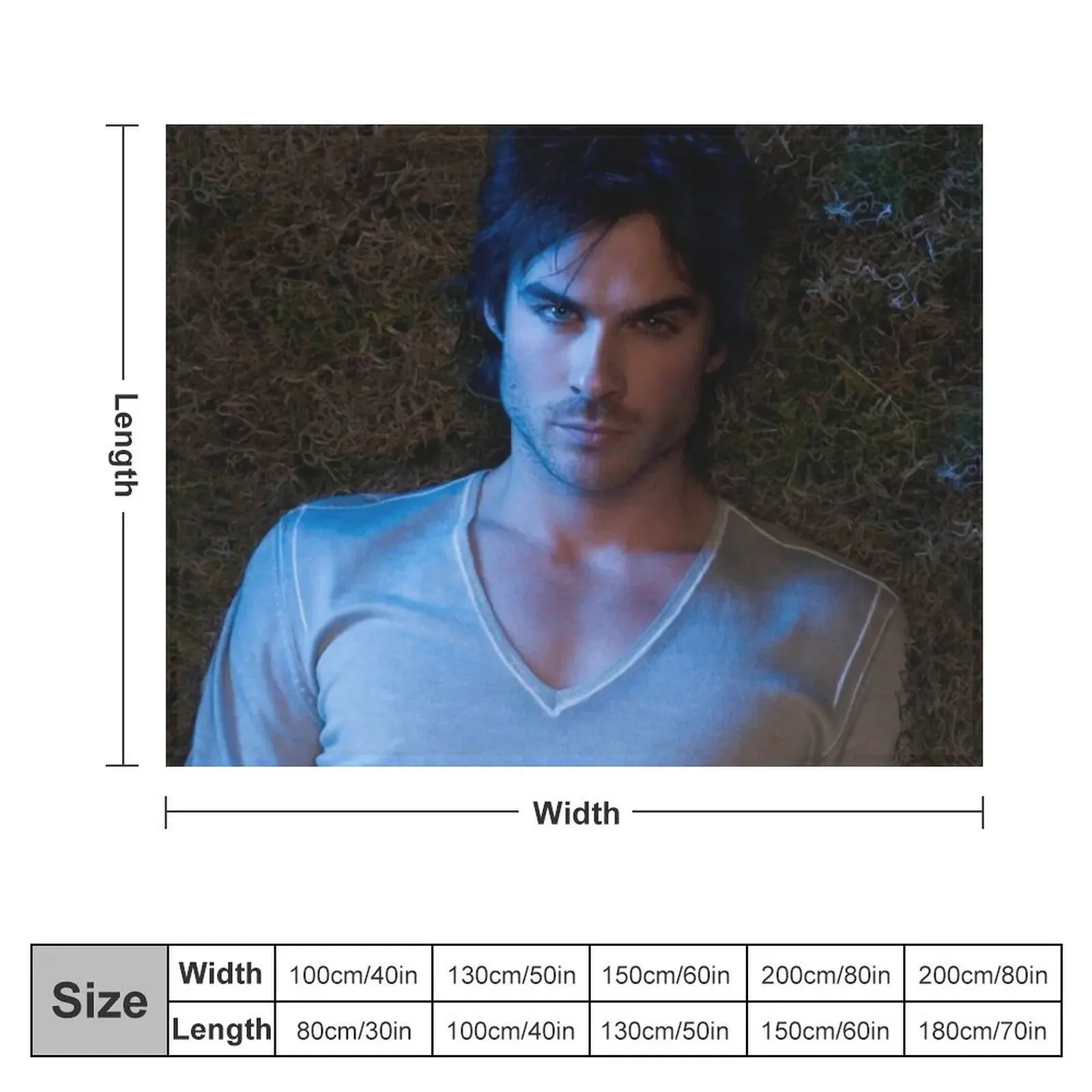 Ian Somerhalder - Fan Blanket and Jigsaw Throw Blanket Vintage Beach Blankets